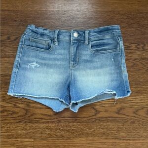 EUC Gap Kids Faded Light Blue Denim Frayed Hem Shortie Style Jean Short.Size 12.